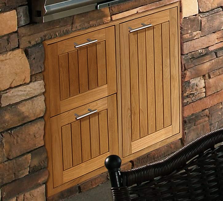 Outdoor cabinet door outlet