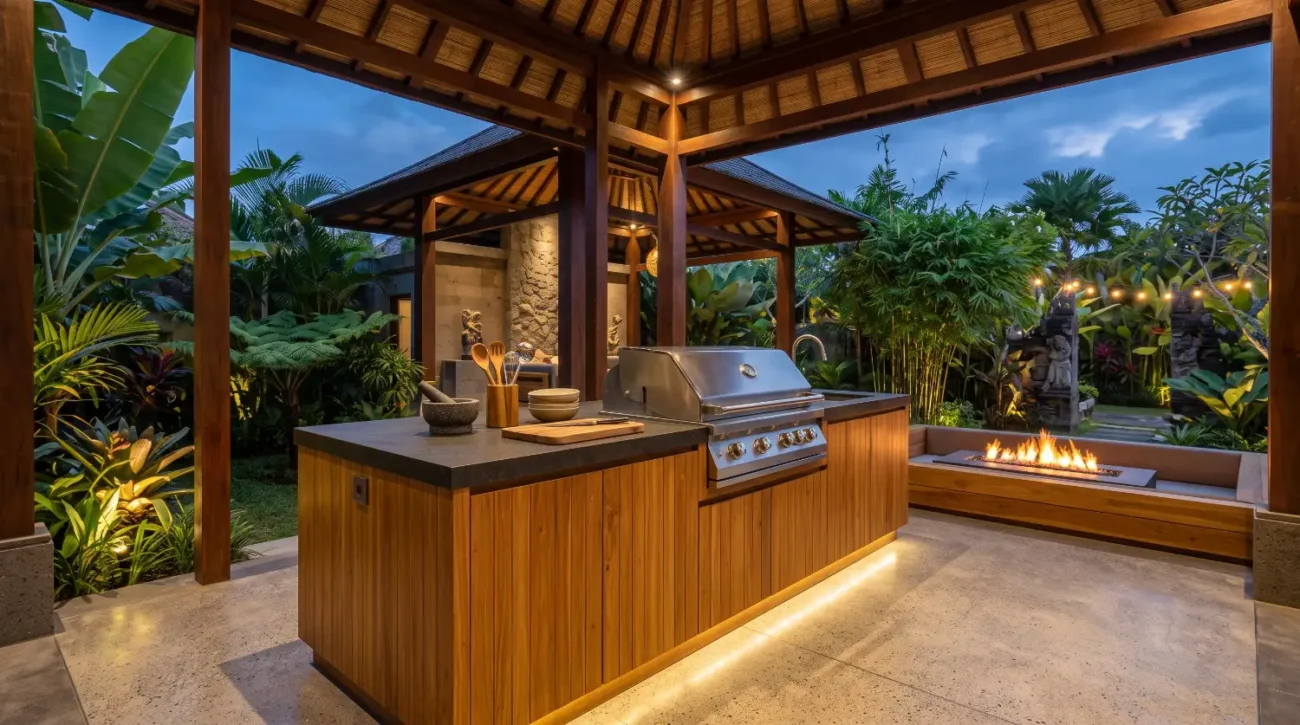 Balinese outdoor kitchen