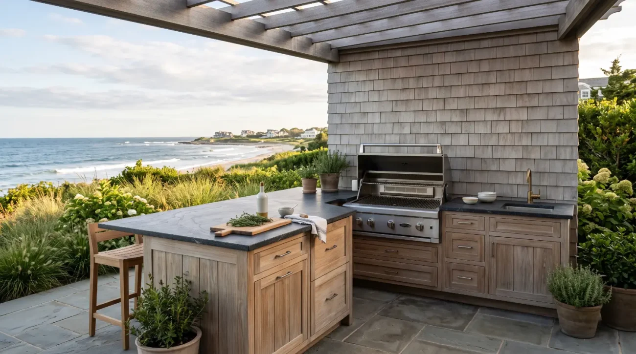 hamptons outdoor kitchen
