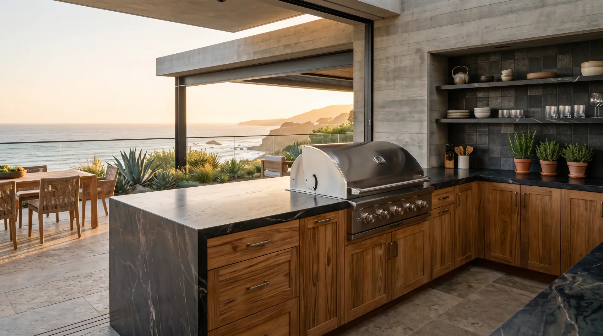 outdoor kitchen